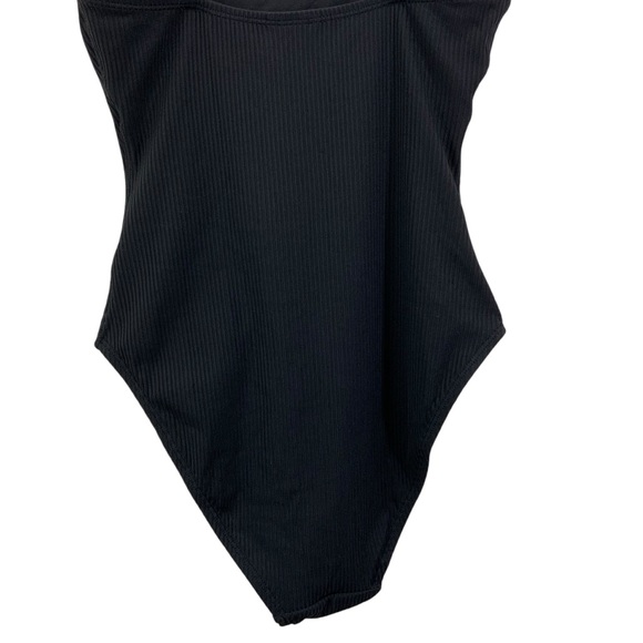 ANDIE The Amalfi One-Piece Swimsuit Black Ribbed Size Small Long Torso i14 - Picture 8 of 12